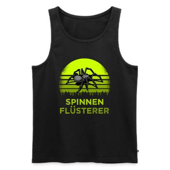 Spinnen Flüsterer - Männer Premium Bio Tank Top - Schwarz - Vorne - Michal (187cm)