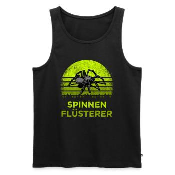 Spinne Spinnen Spruch Insekt lustig Geschenk - Männer Premium Bio Tank Top - Schwarz - Vorne - Michal (187cm)