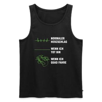 Herzschlag Quad Fahren Quadfahrer Moto Geschenk - Männer Premium Bio Tank Top - Schwarz - Vorne - Michal (187cm)