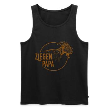 Ziegen Papa Ziegenhirte Hirte Ziege Bauer Geschenk - Männer Premium Bio Tank Top - Schwarz - Vorne - Michal (187cm)