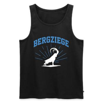 Bergziege Ziegenbock Ziege Steinbock Tier Geschenk - Männer Premium Bio Tank Top - Schwarz - Vorne - Michal (187cm)