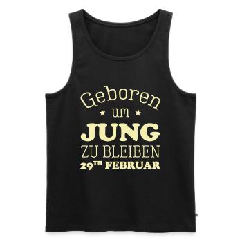 Schaltjahr 29. Februar 29.03 Geburtstag Geschenk - Männer Premium Bio Tank Top - Schwarz - Vorne - Michal (187cm)