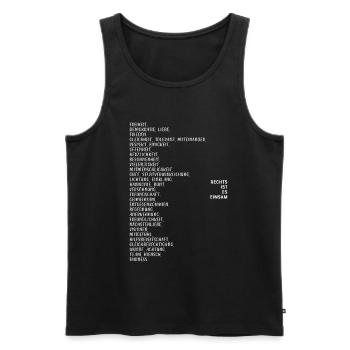 Rechts Ist Es Einsam Links Politik Liebe Geschenk - Männer Premium Bio Tank Top - Schwarz - Vorne - AI Model Male 178 light (178cm)