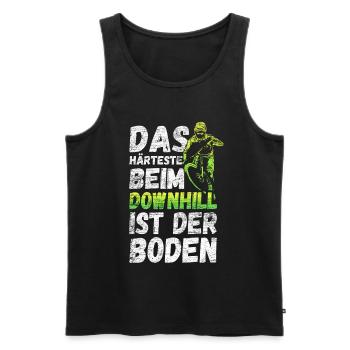 Downhill - Männer Premium Bio Tank Top - Schwarz - Vorne - Michal (187cm)