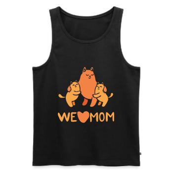 Katze, Katzen, Ich liebe Katzen, Kätzchen - Männer Premium Bio Tank Top - Schwarz - Vorne - AI Model Male 178 light (178cm)