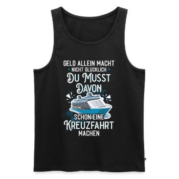 Kreuzfahrt - Männer Premium Bio Tank Top - Schwarz - Vorne - Michal (187cm)