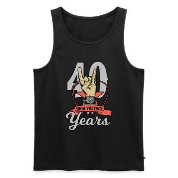 High Voltage 40. Geburtstag Jahr 40 Jahre Geschenk - Männer Premium Bio Tank Top - Schwarz - Vorne - Michal (187cm)