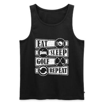 Golf,Golfplatz, Golfspieler, Ich liebe golf - Männer Premium Bio Tank Top - Schwarz - Vorne - AI Model Male 178 light (178cm)