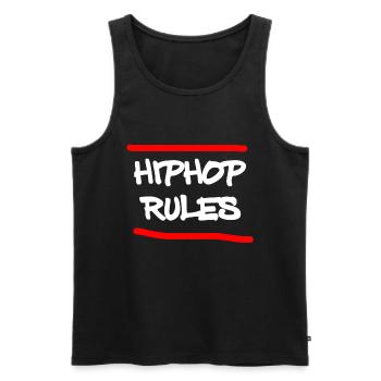 Hip Hop Rules Breakdance Hip Hopper dance gift - Men's Premium Organic Tank Top - black - Front - Michal (187cm)