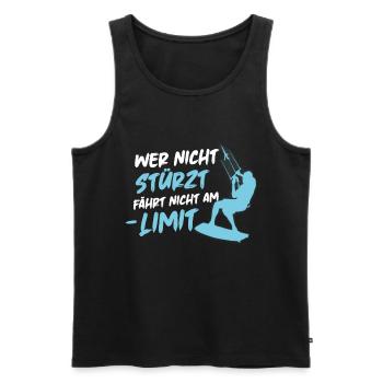 Kitesurfen Surfer Kite Surfen Kiten Surf Geschenk - Männer Premium Bio Tank Top - Schwarz - Vorne - AI Model Male 178 light (178cm)