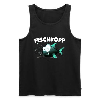 Angler Fische Fisch Norddeutsch Bremen - Männer Premium Bio Tank Top - Schwarz - Vorne - Michal (187cm)