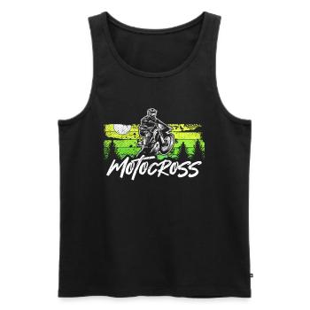 Motocross motorcycle motorsport - Men's Premium Organic Tank Top - black - Front - Michal (187cm)