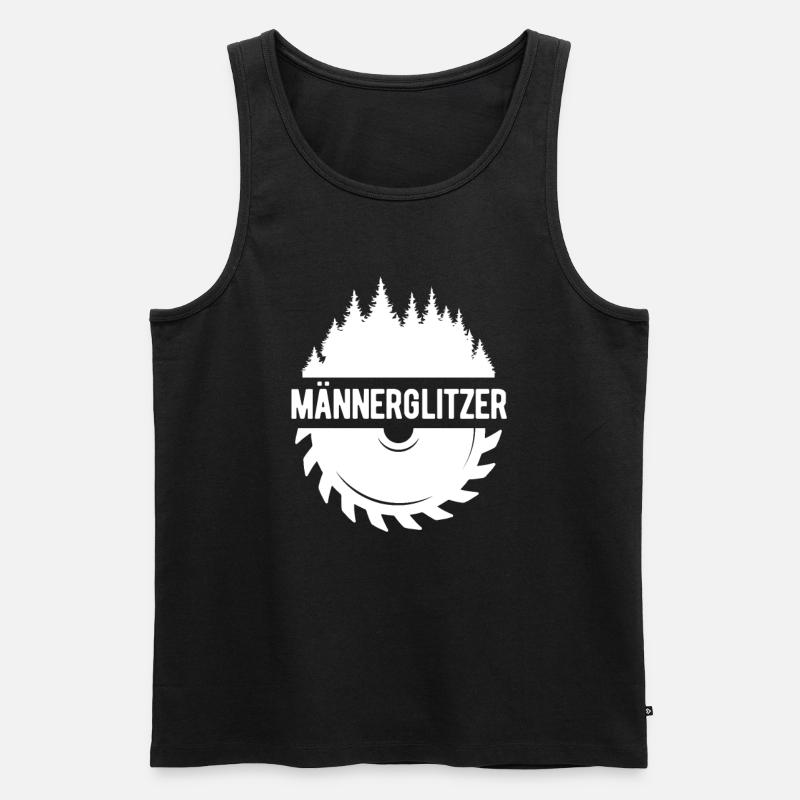 Charpentier de bûcheron tronçonneuse - Débardeur bio Premium Homme - noir