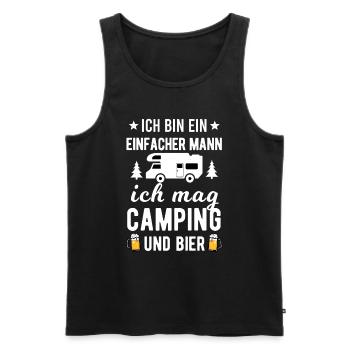 Camping Bier Camper Herren Wohnwagen - Männer Premium Bio Tank Top - Schwarz - Vorne - Michal (187cm)