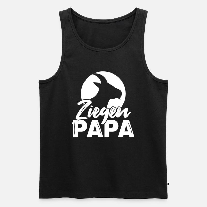 Ziegen Papa Geschenk - Männer Premium Bio Tank Top - Schwarz