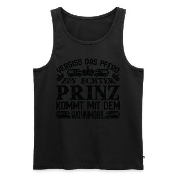 Camper - Prinz im Wohnmobil. - Männer Premium Bio Tank Top - Schwarz - Vorne - Michal (187cm)