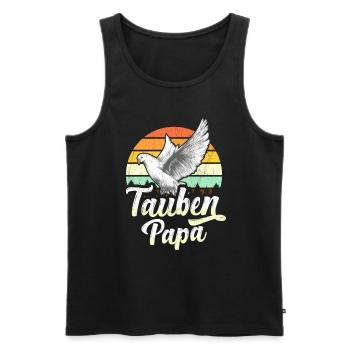 Taubenzüchter Papa Brieftauben Tauben Geschenk - Männer Premium Bio Tank Top - Schwarz - Vorne - Michal (187cm)