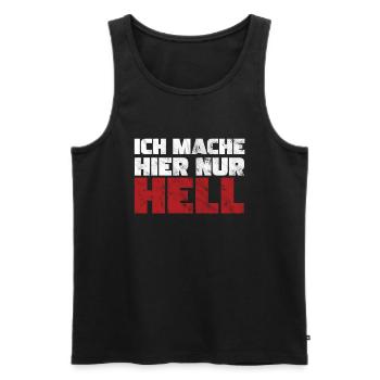 Ich Mache Hier Hell Lichttechniker Licht Geschenk - Männer Premium Bio Tank Top - Schwarz - Vorne - Michal (187cm)