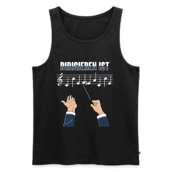 Dirigieren Ist Chefsache Dirigent Chor Geschenk - Männer Premium Bio Tank Top - Schwarz - Vorne - AI Model Male 178 light (178cm)