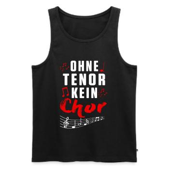 Tenor Chor Chorsingen Chorleiter Sänger Geschenk - Männer Premium Bio Tank Top - Schwarz - Vorne - AI Model Male 178 light (178cm)
