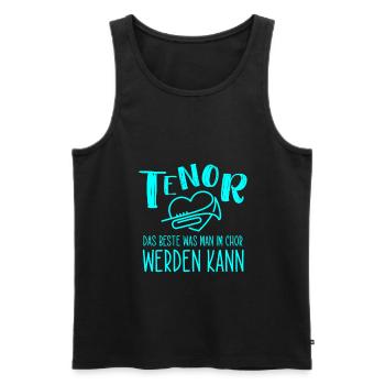 Tenor Chor Chorsingen Chorleiter Sänger Geschenk - Männer Premium Bio Tank Top - Schwarz - Vorne - Michal (187cm)
