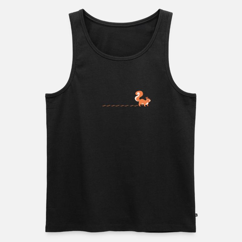Eichhörnchen Spur - Männer Premium Bio Tank Top - Schwarz