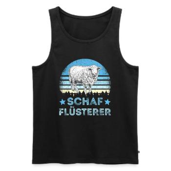 Schafe Schaf Flüsterer Schäfer Hirt Hirte Geschenk - Männer Premium Bio Tank Top - Schwarz - Vorne - AI Model Male 178 light (178cm)