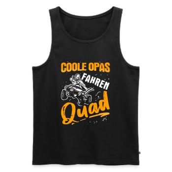 Coole Opas Fahren Quad ATV Quadfahrer Geschenk - Männer Premium Bio Tank Top - Schwarz - Vorne - Michal (187cm)