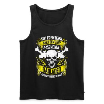 Radlader Bagger Baustelle Bauarbeiter Geschenk - Männer Premium Bio Tank Top - Schwarz - Vorne - Michal (187cm)