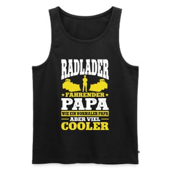 Radladerfahrer Papa Geschenk Radlader Bagger - Männer Premium Bio Tank Top - Schwarz - Vorne - Michal (187cm)