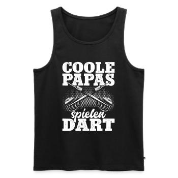 Darts Dart Papa Geschenk Dartspieler Dartboard - Männer Premium Bio Tank Top - Schwarz - Vorne - Michal (187cm)