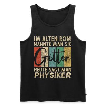 Lustige Physiker Sprüche - Männer Premium Bio Tank Top - Schwarz - Vorne - AI Model Male 178 light (178cm)