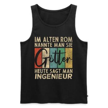 Lustige Ingenieur Sprüche - Männer Premium Bio Tank Top - Schwarz - Vorne - Michal (187cm)