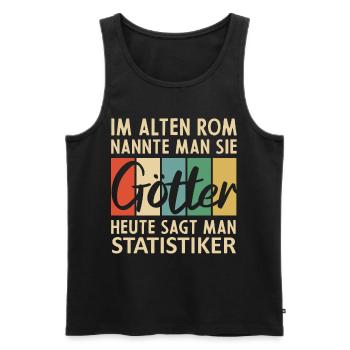 Lustige Statistiker Sprüche - Männer Premium Bio Tank Top - Schwarz - Vorne - Michal (187cm)