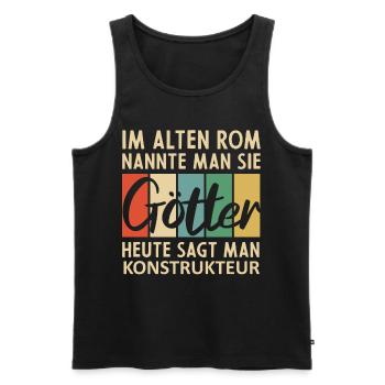Lustige Konstrukteur Sprüche - Männer Premium Bio Tank Top - Schwarz - Vorne - Michal (187cm)