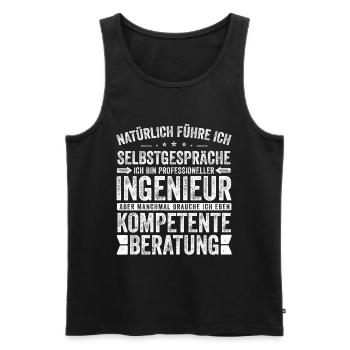 Ingenieur witziger Spruch für die Arbeit Beruf - Männer Premium Bio Tank Top - Schwarz - Vorne - Michal (187cm)