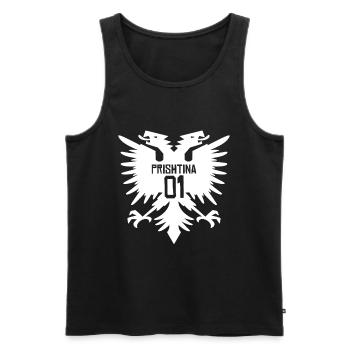 Albanien Doppelkopfadler Albania Prishtina - Männer Premium Bio Tank Top - Schwarz - Vorne - AI Model Male 178 light (178cm)