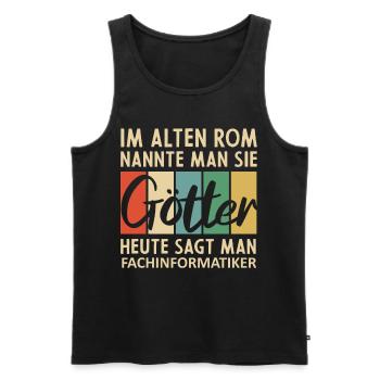 Lustige Fachinformatiker Sprüche - Männer Premium Bio Tank Top - Schwarz - Vorne - AI Model Male 178 light (178cm)