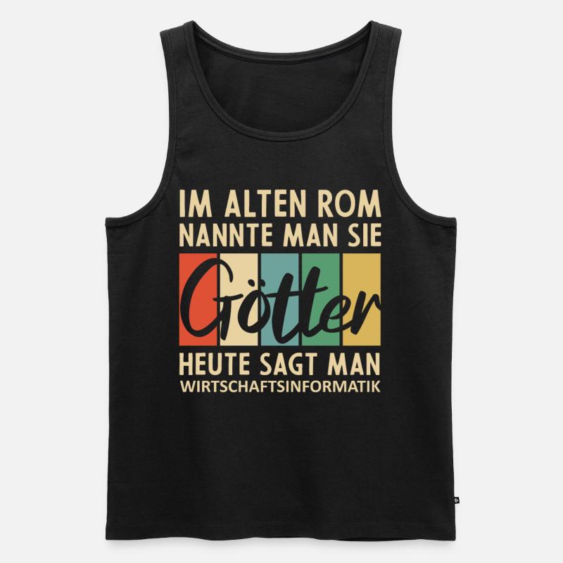 Lustige Wirtschaftsinformatik Sprüche - Männer Premium Bio Tank Top - Schwarz
