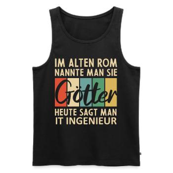Lustige IT Ingenieur Sprüche - Männer Premium Bio Tank Top - Schwarz - Vorne - AI Model Male 178 light (178cm)