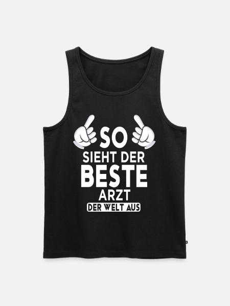 Arzt Spruch - Männer Premium Bio Tank Top - Schwarz