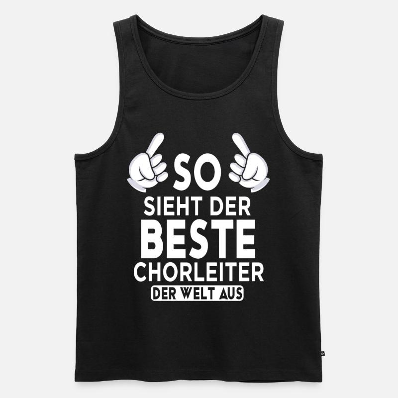 Chorleiter Spruch - Männer Premium Bio Tank Top - Schwarz