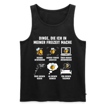 Bienen Fan Imker Honig Lustige Biene - Männer Premium Bio Tank Top - Schwarz - Vorne - Michal (187cm)
