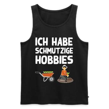 Schmutzige Hobbies Gartenarbeit Humor Gärtner - Männer Premium Bio Tank Top - Schwarz - Vorne - AI Model Male 178 light (178cm)