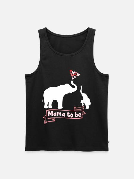 Maman éléphant devient maman - Débardeur bio Premium Homme - noir