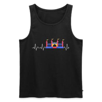 Bouncy Castle Heartbeat Bouncy castle - Men's Premium Organic Tank Top - black - Front - AI Model Male 178 light (178cm)