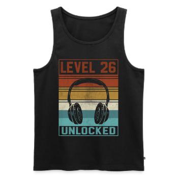Gamer 26th Birthday Gamer - Men's Premium Organic Tank Top - black - Front - AI Model Male 178 light (178cm)