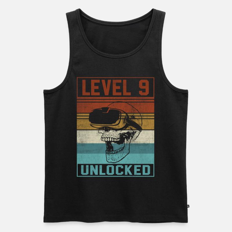 Boy 9th Birthday Gamer - Männer Premium Bio Tank Top - Schwarz
