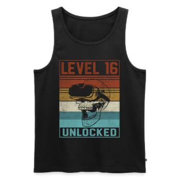 Boy 16th Birthday Gamer - Männer Premium Bio Tank Top - Schwarz - Vorne - Michal (187cm)