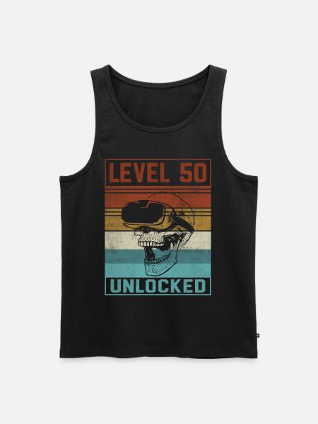 50th Birthday Gamer - Männer Premium Bio Tank Top - Schwarz